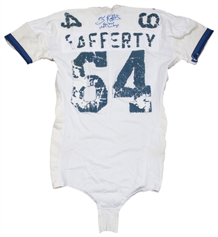 Circa 1984 Tom Rafferty Game Used & Signed Dallas Cowboys Jersey (JSA)